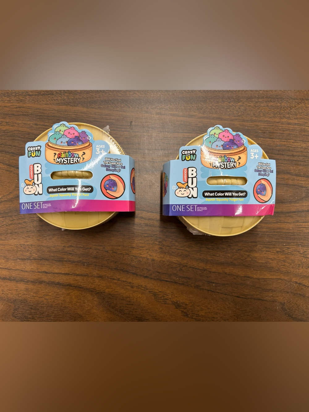 New Crazy Fun Rainbow Mystery Dumpling Bun Squishy Set (Lot of 2)